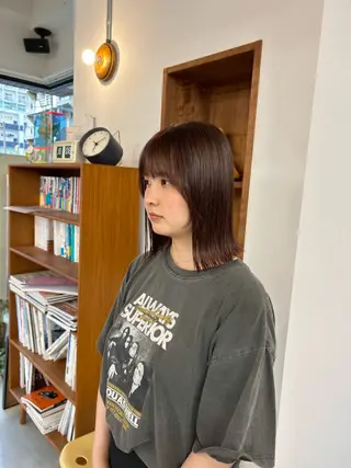 ミディアム 藤原 あかりのヘアスタイル