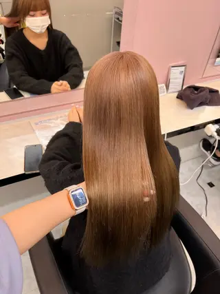 ロング カラー 愛され暖色♥️モテ 艶髪♥️りなのヘアスタイル