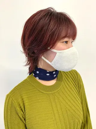 ショート カラー 色白に見える暗髪 梅田・増田のヘアスタイル
