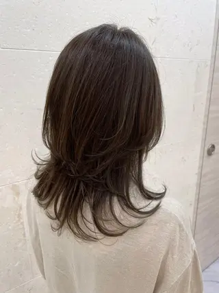 ロング カラー 斉藤 貴也のヘアスタイル