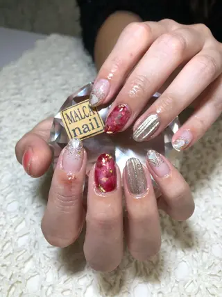 ミディアム ヘアアレンジ キッズ ネイル マツエク・マツパ MALCAnail(マルカネイル)所属・荒木 莉奈のネイルデザイン