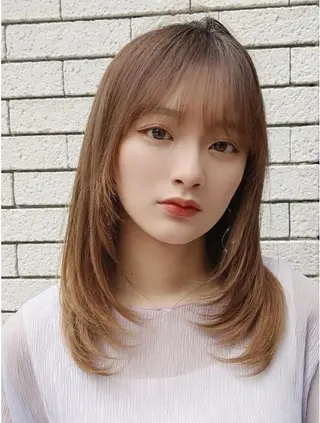 ミディアム ダメージレス縮毛矯正 髪質改善【美冴】のヘアスタイル