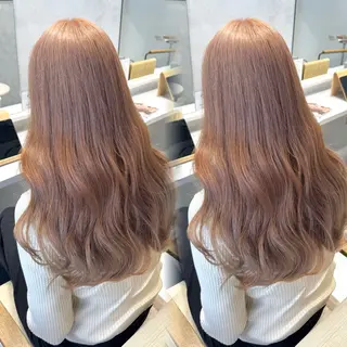 ロング カラー fuka/梅田/ ミルクティーベージュのヘアスタイル