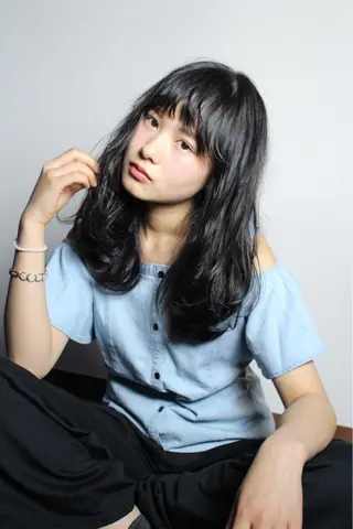 セミロング 横井伴典 矢場町 メンズパーマ/カットのヘアスタイル