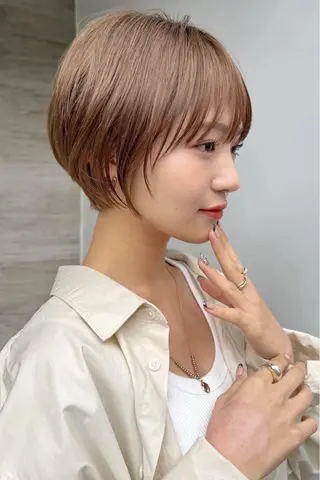 ショート rioカット縮毛 矯正♡韓国レイヤーのヘアスタイル
