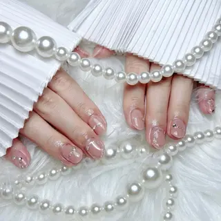 ネイル RAFFINE 月🦋🩵のネイルデザイン