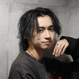 ミディアム カラー パーマ メンズ シースルーマッシュ/ メンズ/KYOHEIのヘアスタイル