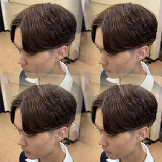 ミディアム メンズ 焼津メンズパーマ特化 大石雄生のヘアスタイル