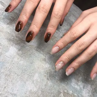 ロング カラー ヘアアレンジ キッズ ネイル マツエク・マツパ 福田 加奈のネイルデザイン