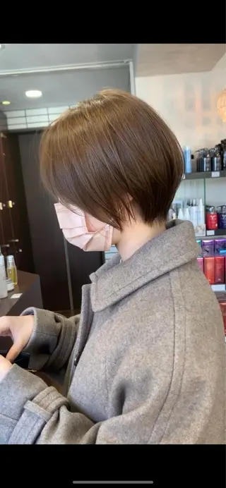 ショート 縮毛矯正/ショート/ レイヤー/畑中正敏のヘアスタイル