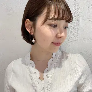 ショート カラー ヘアアレンジ 🫧透明感カラー/ ボブ/小笠原汐海🪽のヘアスタイル