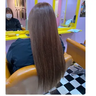 セミロング チビ編み込みエクステ どぅ〜す/YUIのヘアスタイル