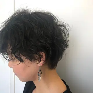 ショート カラー パーマ Jewel  Box   西梅田店所属・髪質改善サロン 梅田/ヨナミネのヘアスタイル