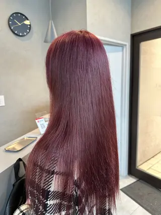 ロング カラー りおん レイヤー/ベージュのヘアスタイル