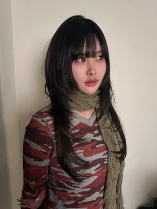 ロング HARUNA/原宿/ デザイン/ハイトーンのヘアスタイル