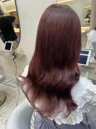 セミロング カラー 新宿/韓国ヘア 中明度カラー/かやのヘアスタイル