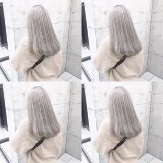 セミロング カラー 韓国レイヤーカット/ 儚げカラーチナツのヘアスタイル