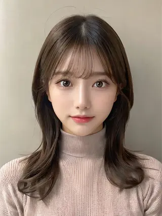 ミディアム Lehm所属・表参道/さあ や/大人ナチュラルのヘアスタイル