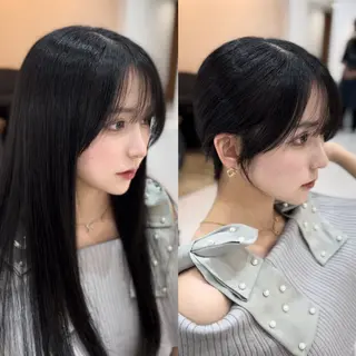 ロング 韓国ヘア🩶侑矢 艶髪透明感/福岡のヘアスタイル