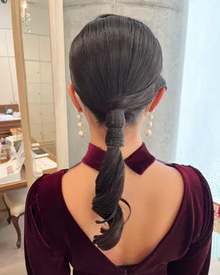 セミロング ヘアアレンジ サソウ ユリエ🥥のヘアスタイル