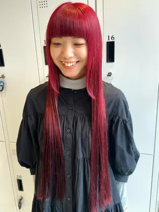 ロング カラー デザインカラー/パー マ🦖外岡咲希🦖のヘアスタイル