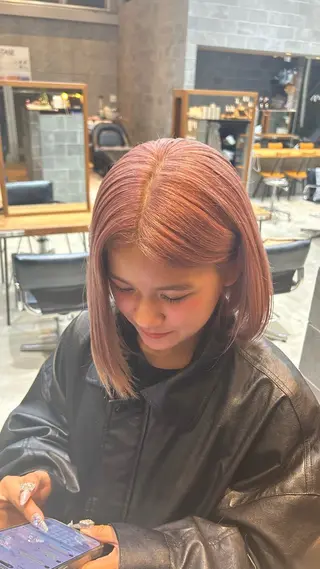 カラー 🍓ダメージレスで 可愛く🍓HINAのヘアスタイル