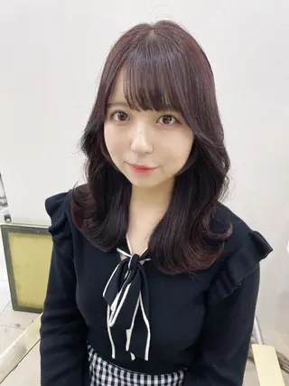 セミロング カラー COA GINZA 空也/前髪/顔まわりのヘアスタイル