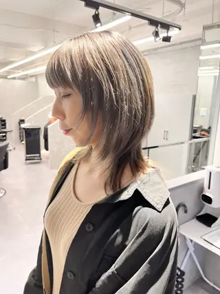 ミディアム デザインカラー 小西勇次のヘアスタイル