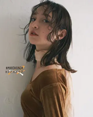 ミディアム カラー パーマ ヘアアレンジ メンズ キッズ ネイル マツエク・マツパ 💎耳ツボジュエリー ×銀座美容室💎のヘアスタイル