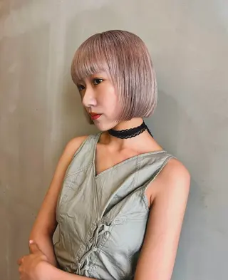 ミディアム 心斎橋ハイトーン/ カノンのヘアスタイル