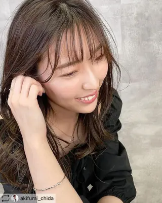 セミロング チダアキフミ Ash大森のヘアスタイル