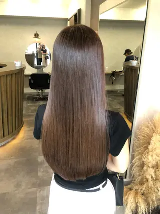 ロング 【髪質改善】 【酸性ストレート】のヘアスタイル