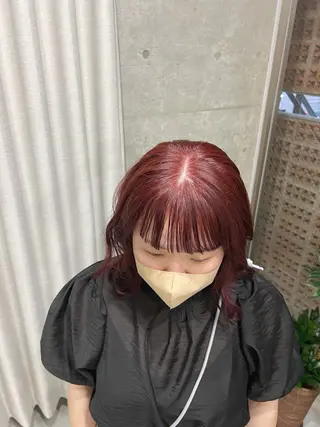 ミディアム カラー ボブパーマコテ巻き風 パーマNo1深江秀平のヘアスタイル