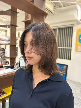 ミディアム カラー 透明感カラー🪽 mioのヘアスタイル