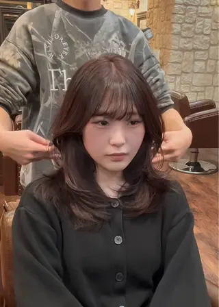 ロング カラー 町田/レイヤーカット ハッシュカット/八木のヘアスタイル