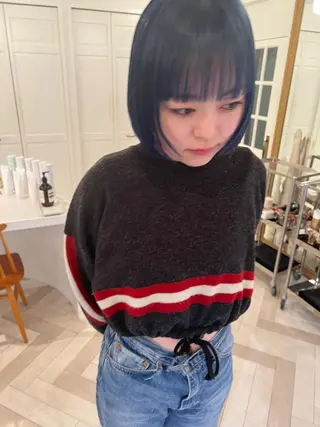 カラー ブリーチカラー🎀 韓国風/寺門美優のヘアスタイル