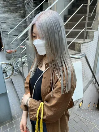 ロング カラー パーマ ヘアアレンジ メンズ キッズ ネイル マツエク・マツパ アイブロウ nico TOKYO 渋谷所属・ブリーチ　ハイトーン 特化🌈フジタハルキのヘアスタイル