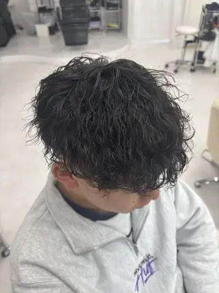 パーマ メンズ パーマ&ブリーチ /飯牟田/GEAR.のヘアスタイル