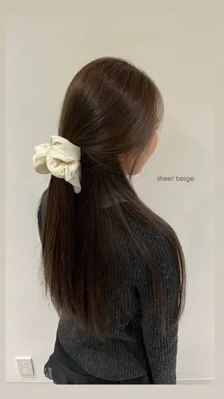 ロング カラー Euphoria aoyama所属・柚実/グレージュ/ 愛されナチュラル♥️のヘアスタイル