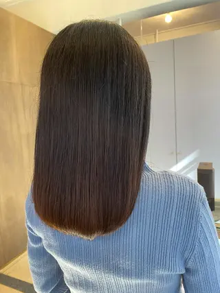 セミロング カラー 【髪質改善】【美髪】 【ツヤ髪】ほしのちりのヘアスタイル