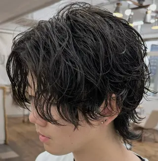 ショート カラー パーマ メンズ メンズ特化✂️ 小枝 優生のヘアスタイル