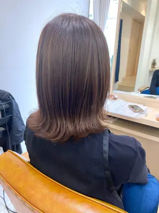 ミディアム 顔まわりカット/金山 /大園芽依のヘアスタイル