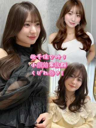 ロング ♥韓国レイヤー/透明 感カラー/目黒慎太郎のヘアスタイル