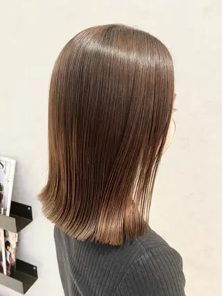 ミディアム 浦口友華 ♡  暖色系カラーのヘアスタイル