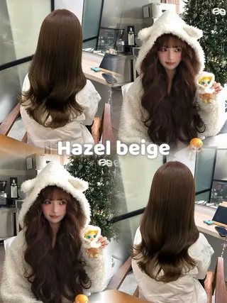 ロング yoki.所属・しげ ゆりか/透明感 カラー/顔周りカットのヘアスタイル