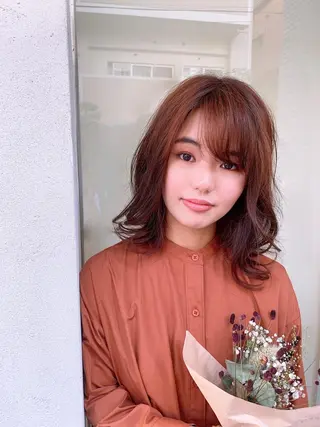 ミディアム カラー パーマ ヘアアレンジ 🐮牛島 一貴🐮のヘアスタイル