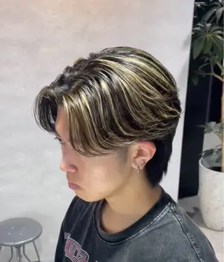 ヘアアレンジ メンズ フェザーオーダー Ｎｏ．1美容師のヘアスタイル