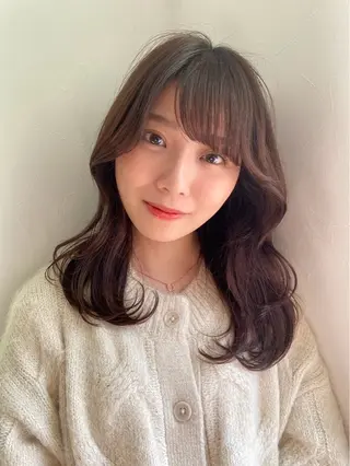 ミディアム カラー 髪質改善/レイヤー/ 🐣kokoro🌸のヘアスタイル