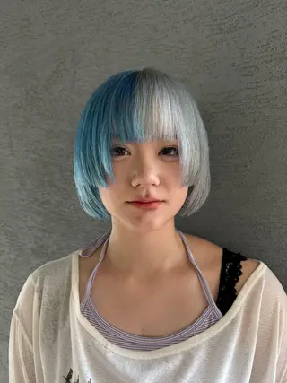 ミディアム 山影✨バレイヤージュ ハイライト✨メンズ◎のヘアスタイル