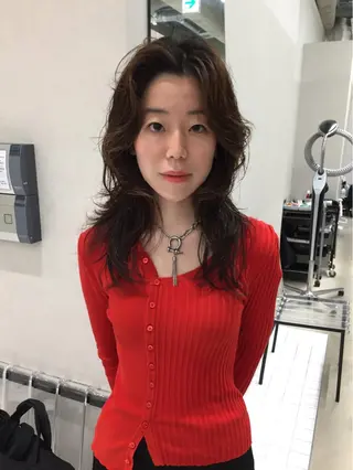 セミロング パーマ misa___boo MISAのヘアスタイル